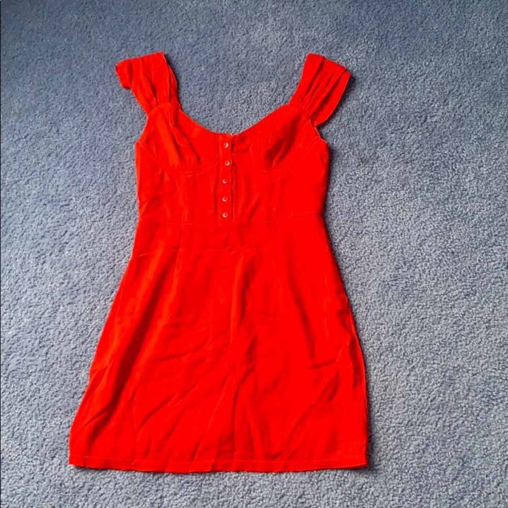 red mini dress